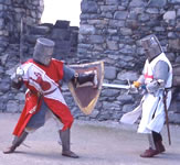 Sword fighting (c) Cadw: Welsh Historic Monuments. Crown copyright