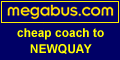 Megabus cheap coach to Newquay from  London, Exeter or Plymouth